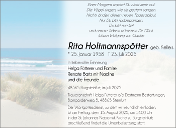 Anzeige von Rita Holtmannspötter 