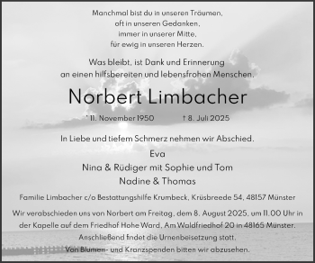 Anzeige von Norbert Limbacher 