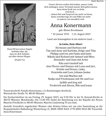 Anzeige von Anna Konermann 