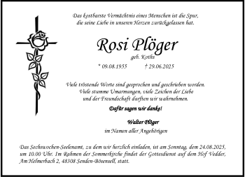 Anzeige von Rosi Plöger 
