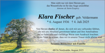 Anzeige von Klara Fischer 