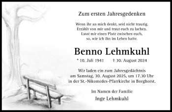 Anzeige von Benno Lehmkuhl 