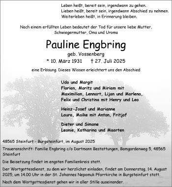 Anzeige von Pauline Engbring 