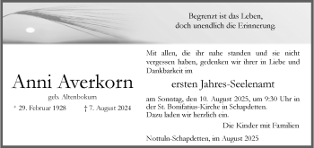 Anzeige von Anni Averkorn 