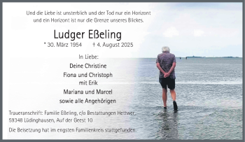 Anzeige von Ludger Eßeling 