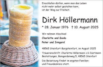 Anzeige von Dirk Höllermann 