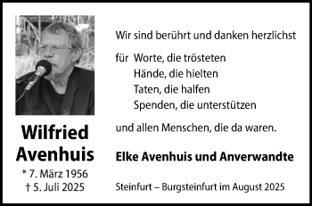 Anzeige von Wilfried Avenhuis 