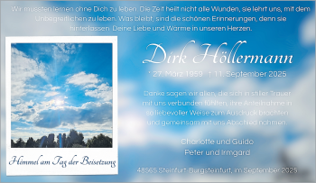Anzeige von Dirk Hollermann 