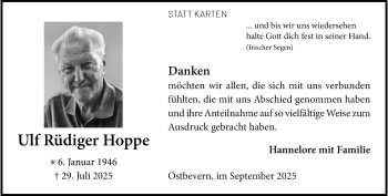 Anzeige von Ulf Rüdiger Hoppe 