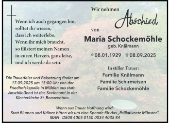 Anzeige von Maria Schockemöhle 