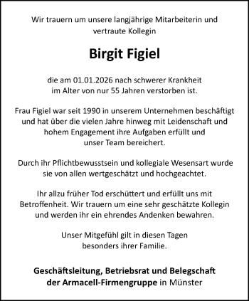Anzeige von Birgit Figiel 