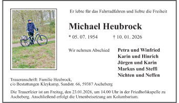 Anzeige von Michael Heubrock 