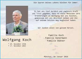 Anzeige von Wolfgang Koch 