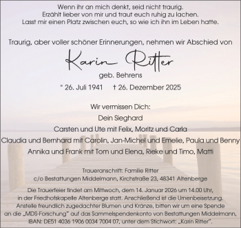 Anzeige von Karin Ritter 