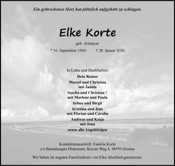 Anzeige von Elke Korte 