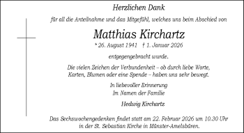 Anzeige von Matthias Kirchartz 