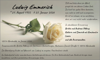 Anzeige von Ludwig Emmerich 