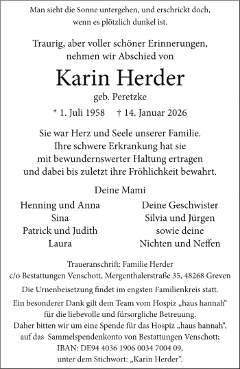 Anzeige von Karin Herder 