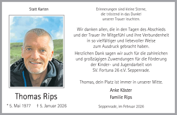 Anzeige von Thomas Rips 