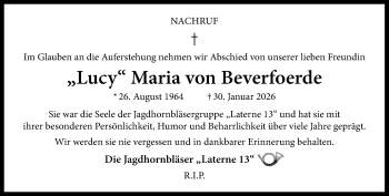Anzeige von Maria von Beverfoerde 