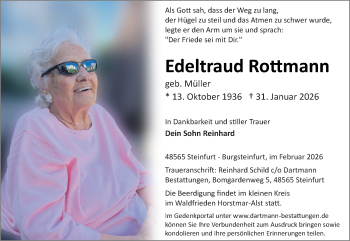 Anzeige von Edeltraud Rottmann 