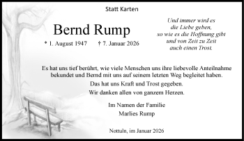 Anzeige von Bernd Rump 