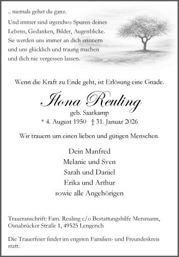 Anzeige von Ilona Reuling 