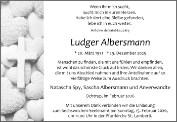 Anzeige von Ludger Albersmann 