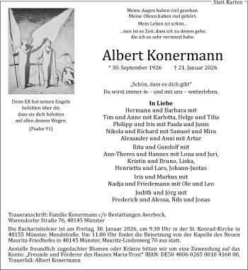 Anzeige von Albert Konermann 
