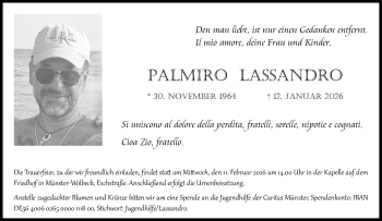 Anzeige von PALMIRO LASSANDRO 