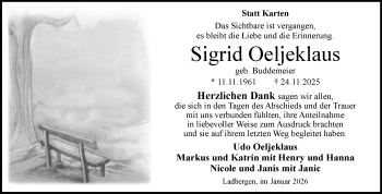 Anzeige von Sigrid Oeljeklaus 